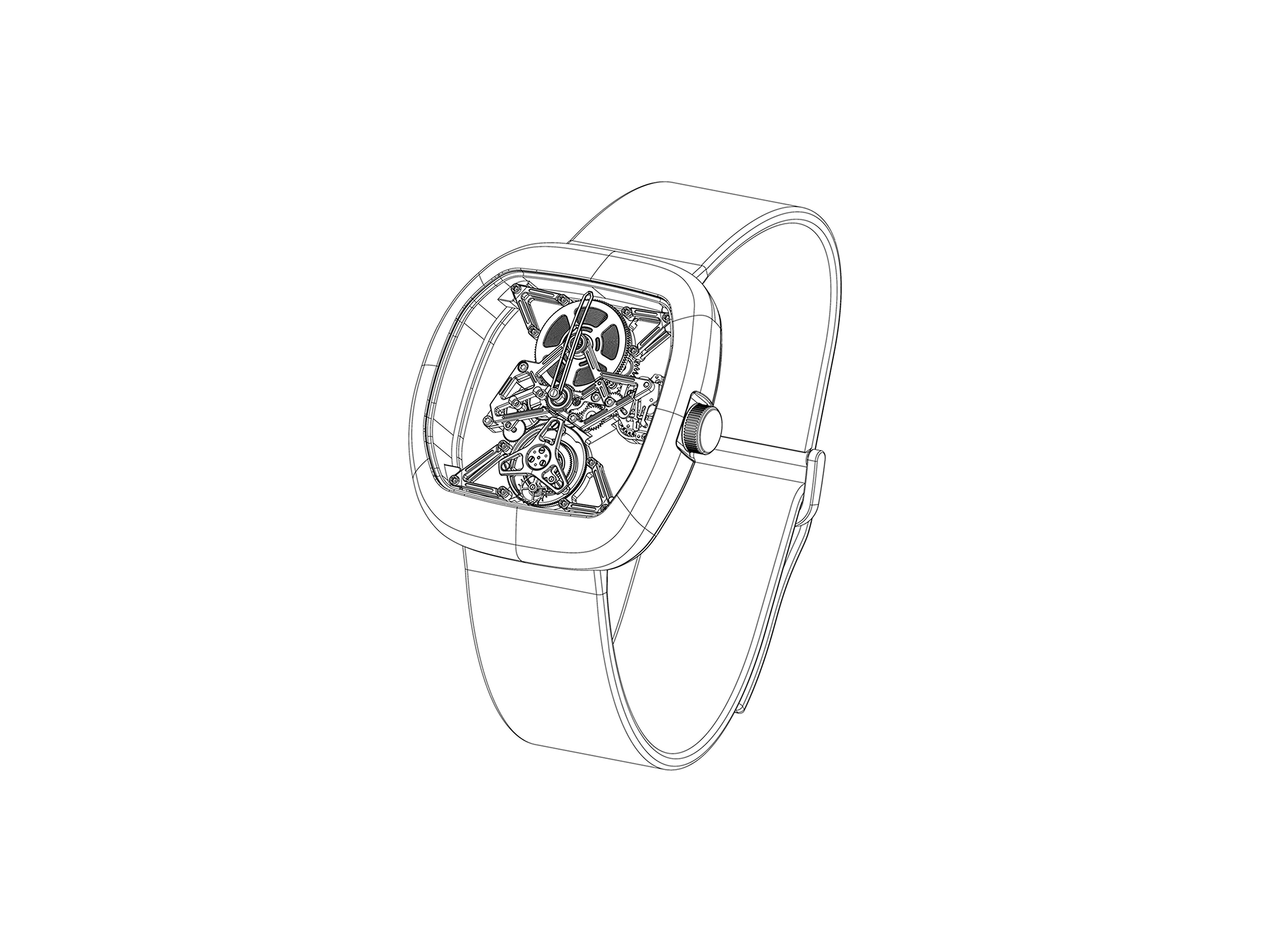 Blueprint drawing of the ACF-01